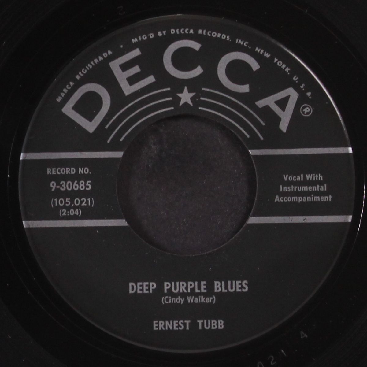 deep purple blues by ERNEST TUBB