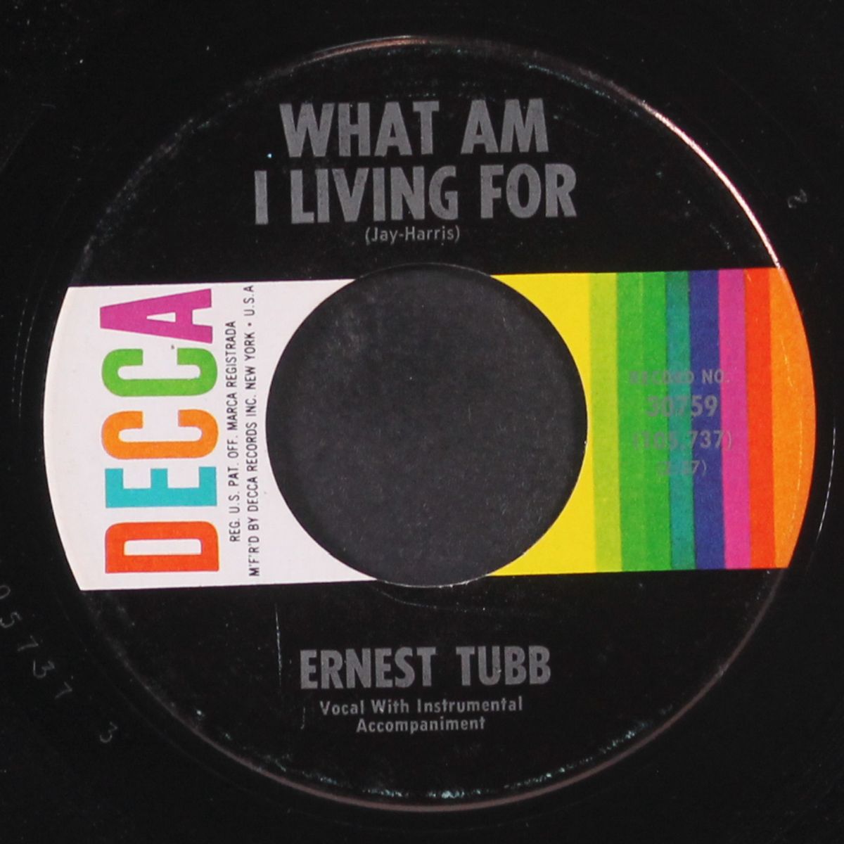 what am i living for / goodbye sunshine hello blues by ERNEST TUBB