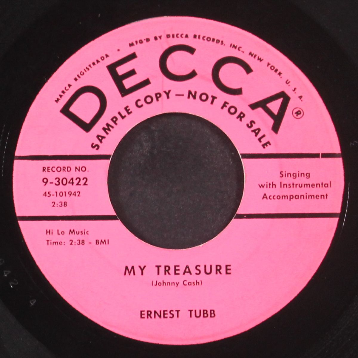 my treasure / go home by ERNEST TUBB