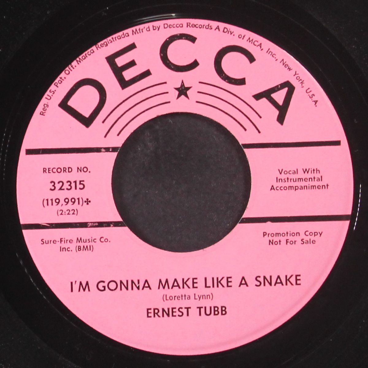 i'm gonna make like snake / mama, who was that man? by ERNEST TUBB