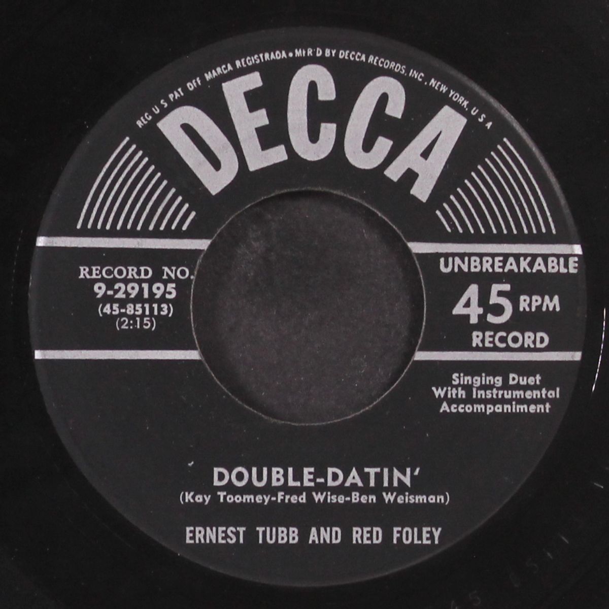 double-datin' by ERNEST TUBB