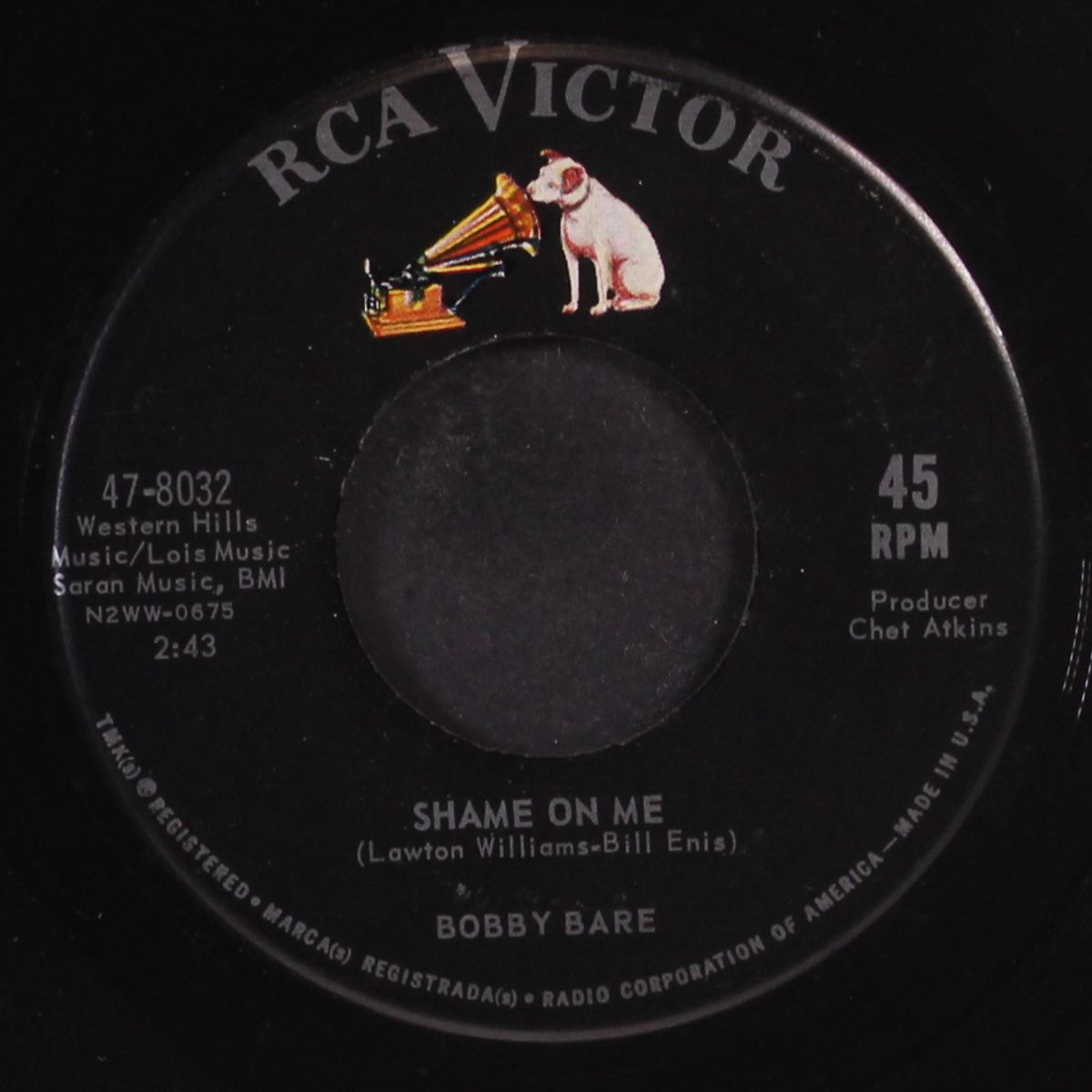 shame on me / above and beyond by BOBBY BARE