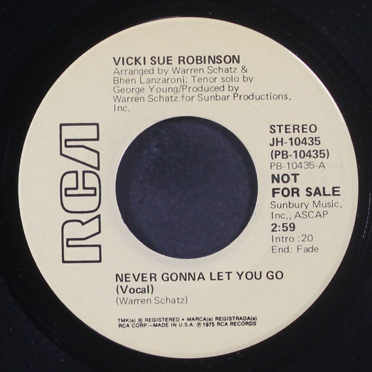 never gonna let you go by VICKI SUE ROBINSON