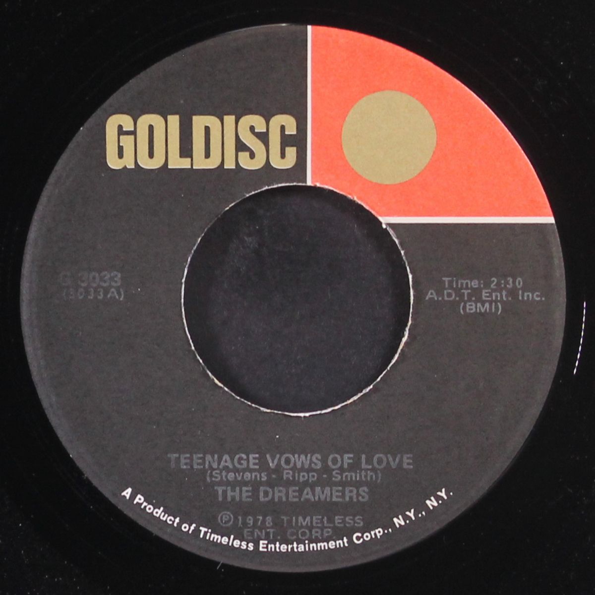 teenage vows of love / dance girl by DREAMERS / LEWIS LYMON & THE TEENCHORDS