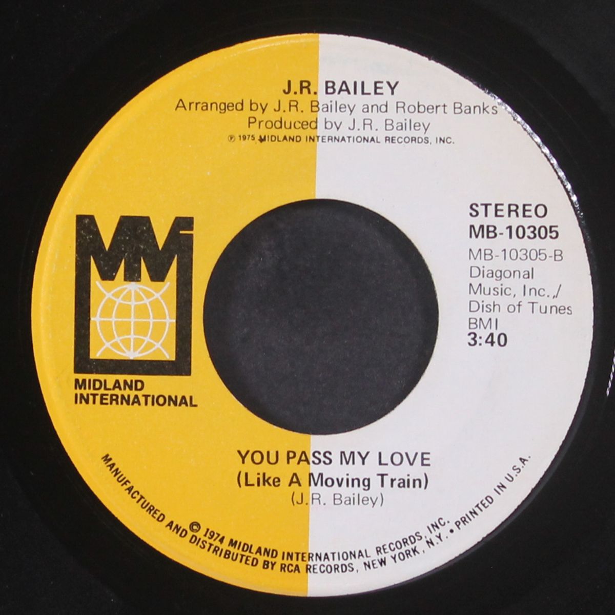 the entertainer / you pass my love by J.R. BAILEY