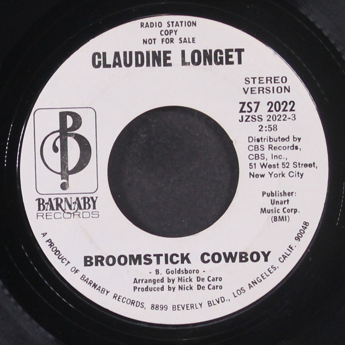 broomstick cowboy by CLAUDINE LONGET