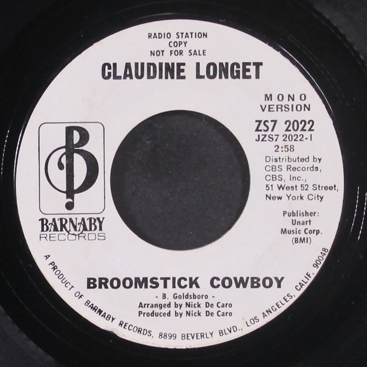 broomstick cowboy by CLAUDINE LONGET