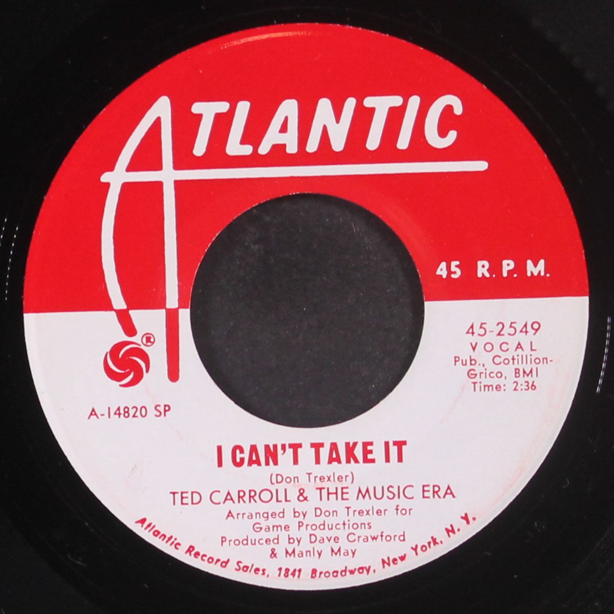 what the world needs now is love / i can't take it by TED CARROL & MUSIC ERA