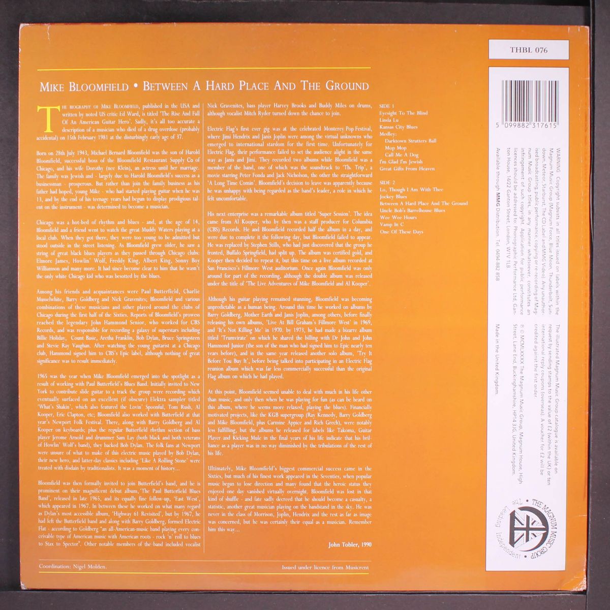 between the hard place and the ground by MICHAEL BLOOMFIELD