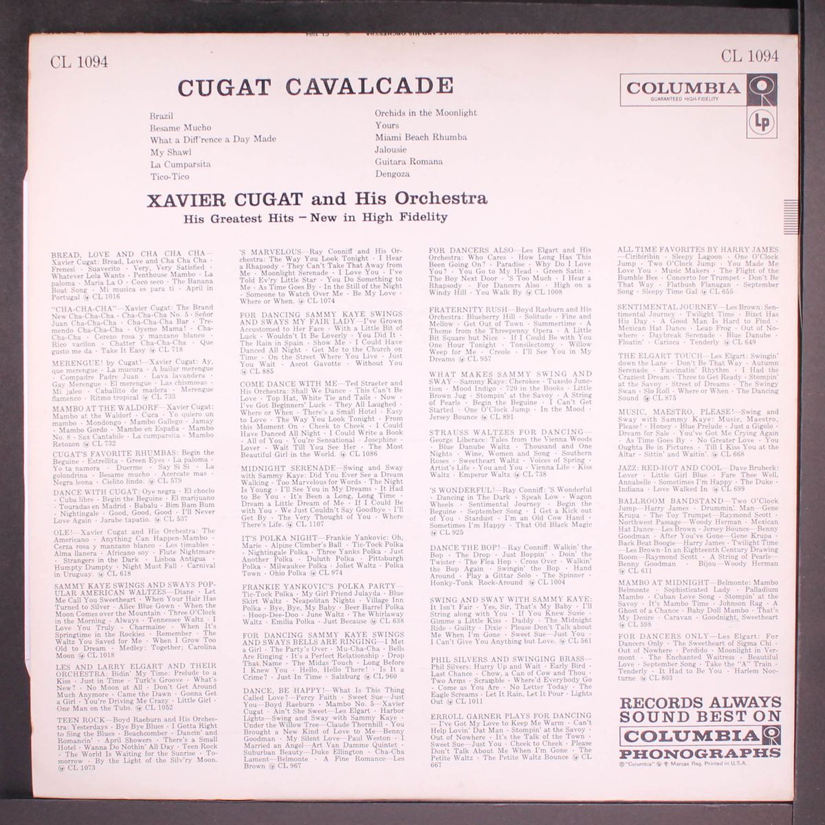 cugat cavalcade by XAVIER CUGAT