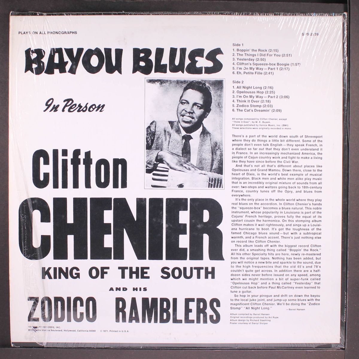 bayou blues by CLIFTON CHENIER