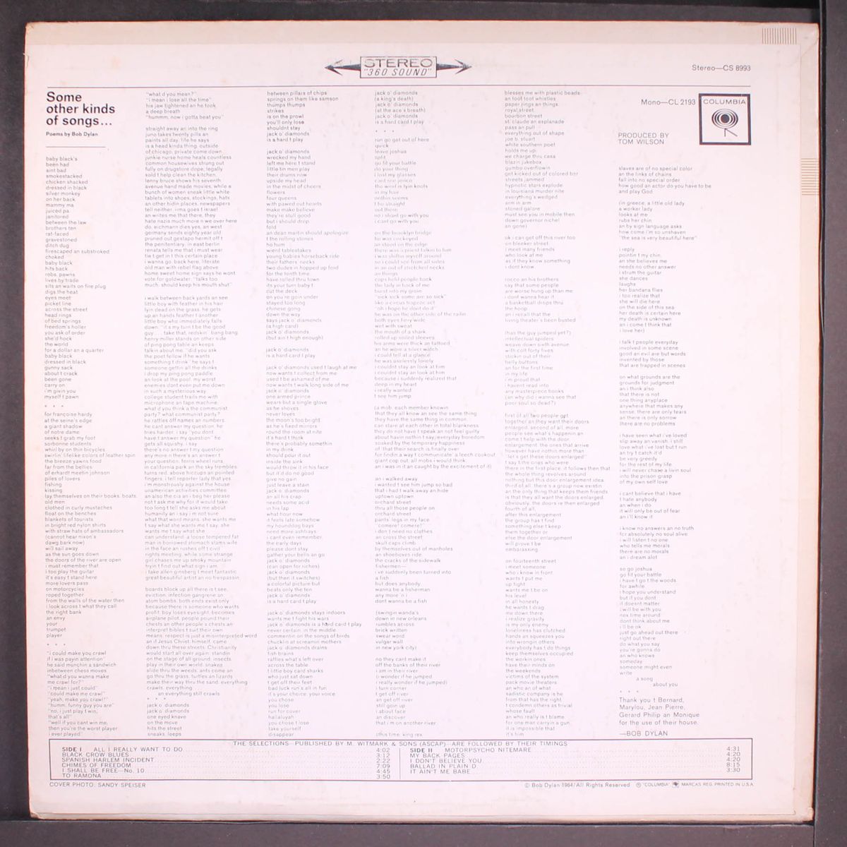 another side of bob dylan by BOB DYLAN