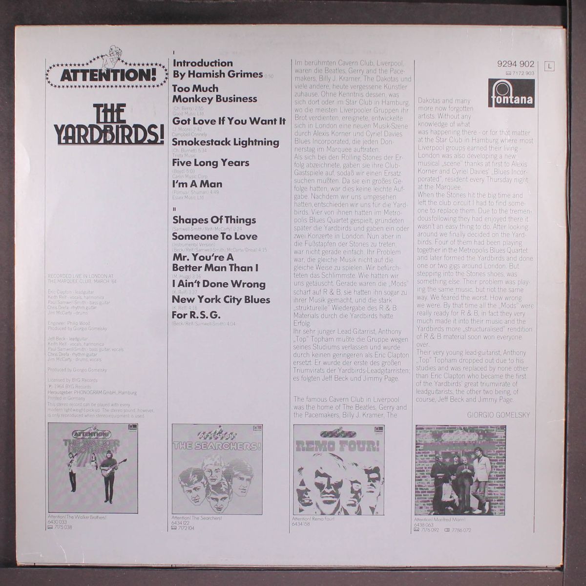 attention! the yardbirds! by YARDBIRDS