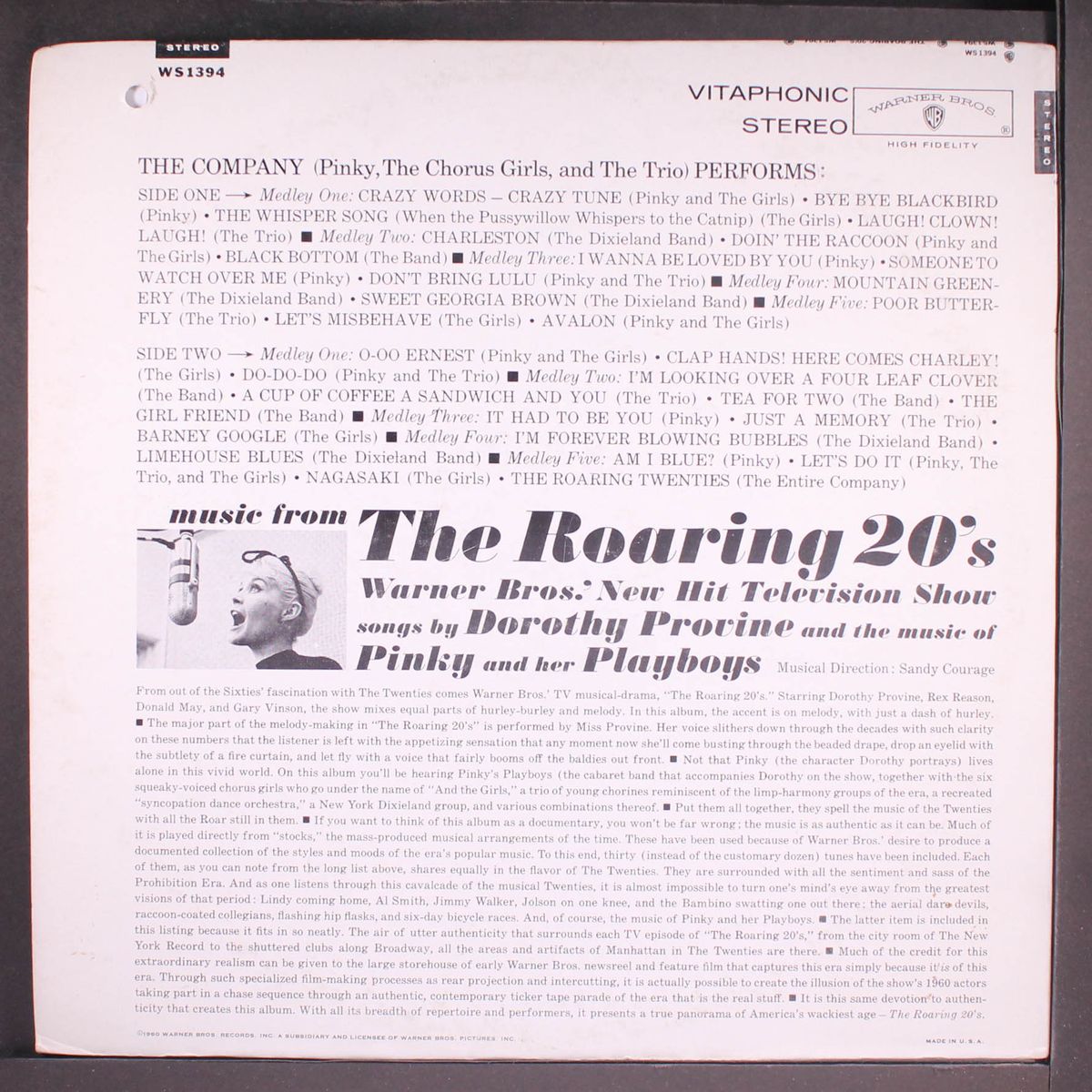 music from the roaring 20's television show by DOROTHY PROVINE