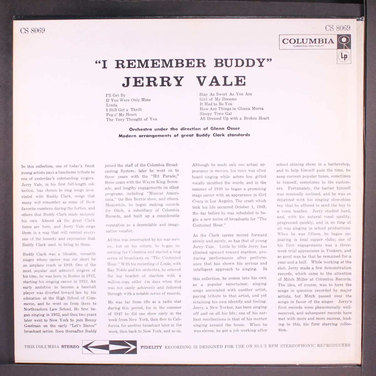 i remember buddy by JERRY VALE