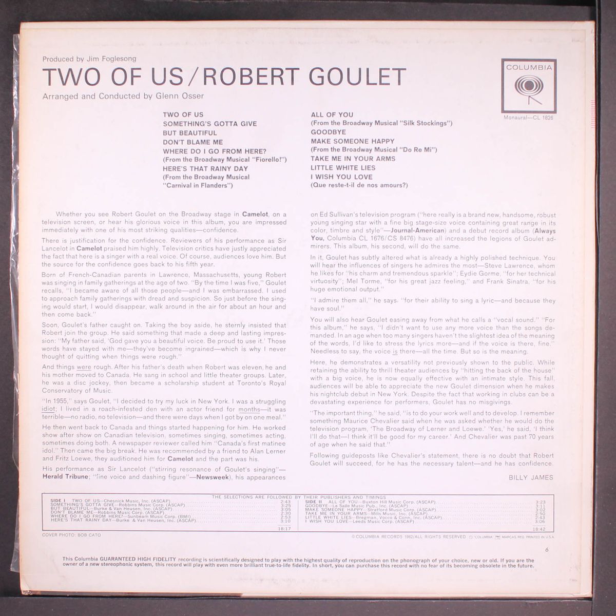 two of us by ROBERT GOULET