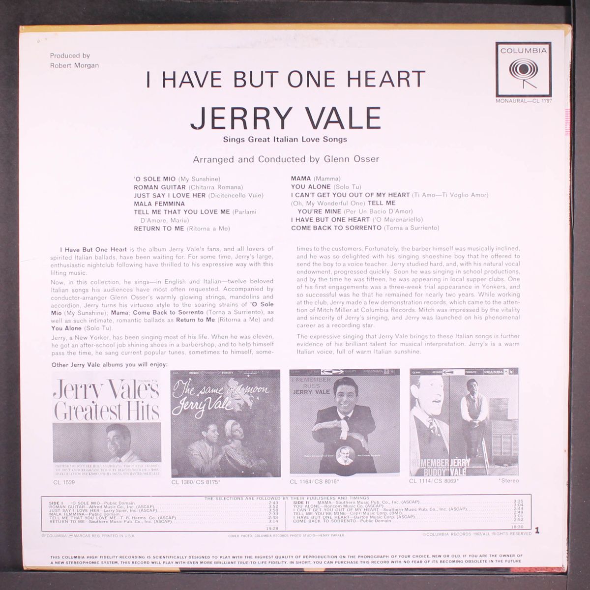 i have but one heart by JERRY VALE