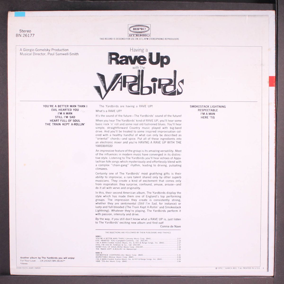 having a rave up with the yardbirds by YARDBIRDS