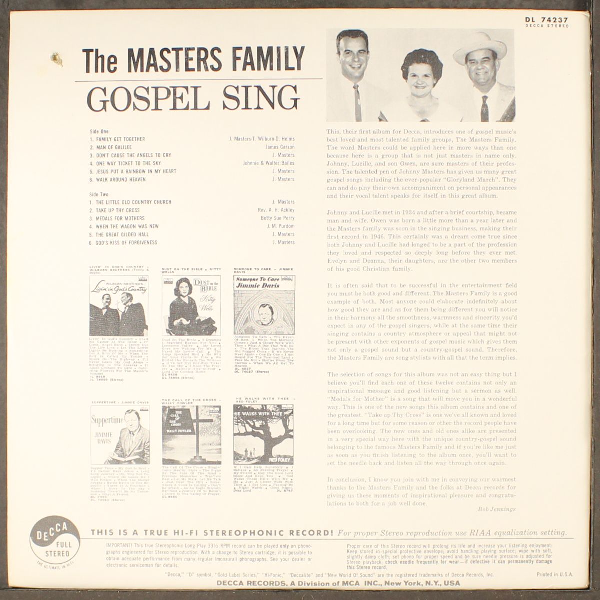 gospel sing by MASTERS FAMILY