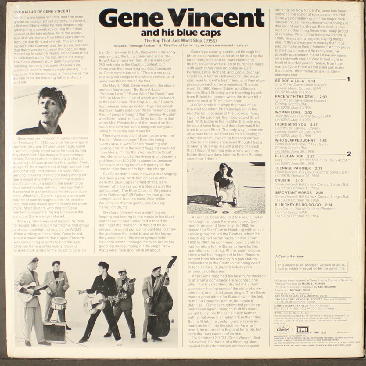 the bop that just won't stop by GENE VINCENT
