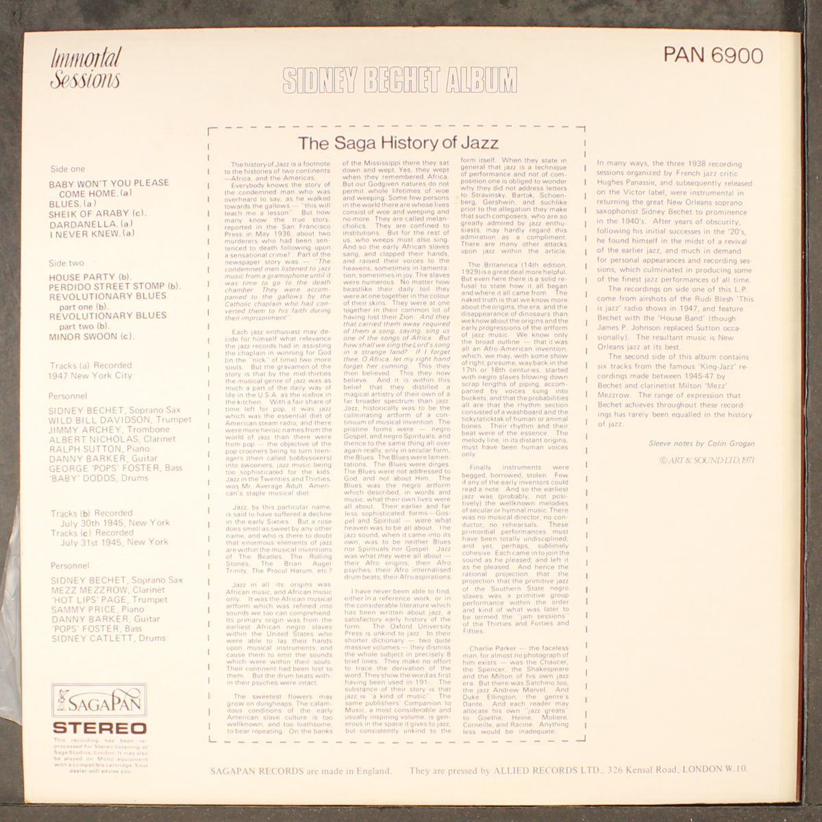 sidney bechet by SIDNEY BECHET