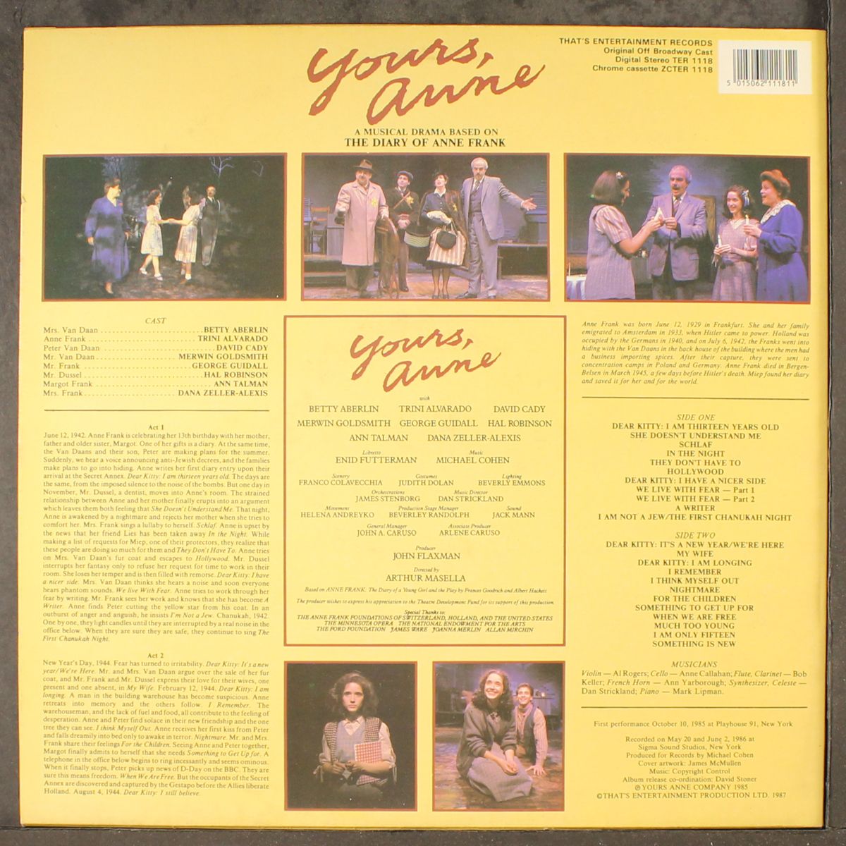yours, anne by ORIGINAL CAST