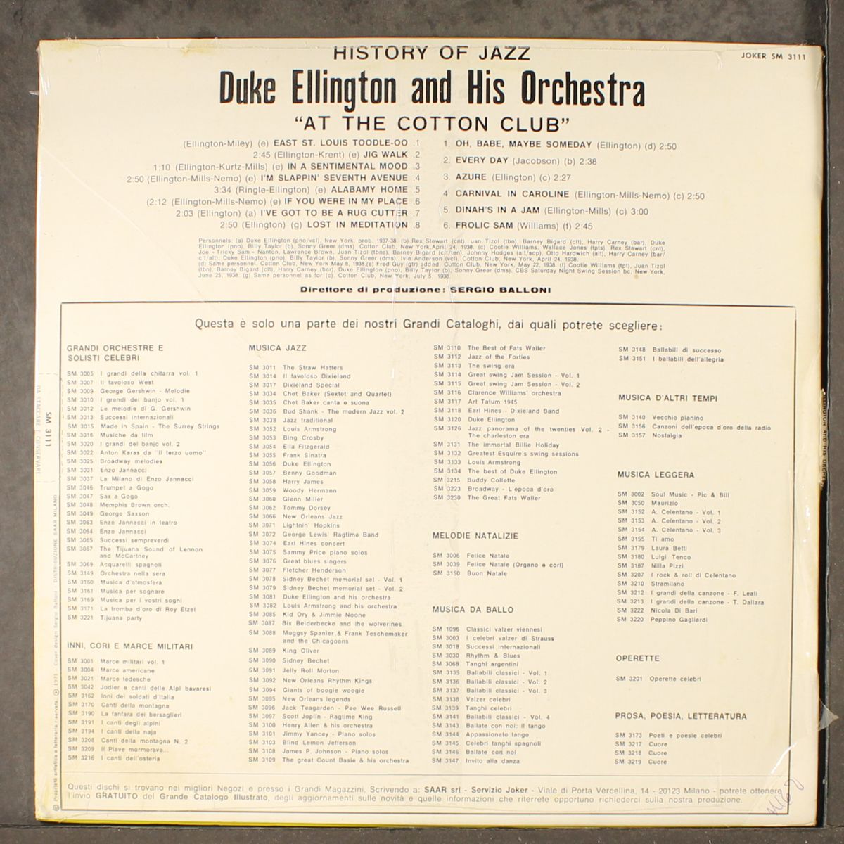 at the cotton club by DUKE ELLINGTON