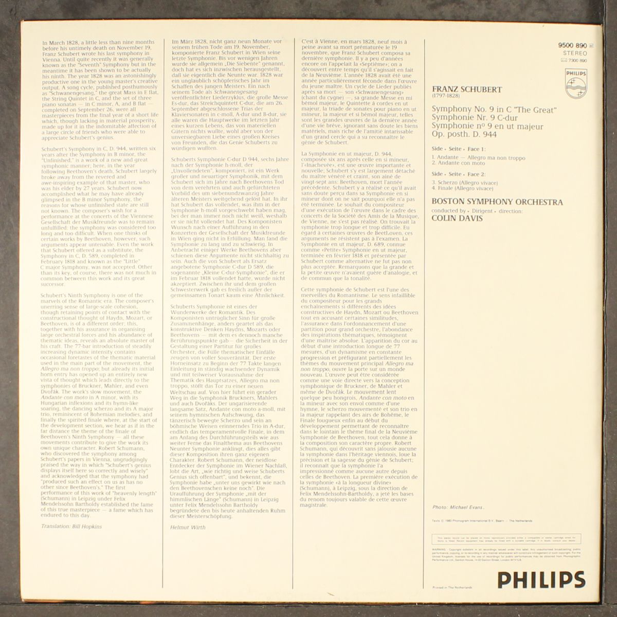 schubert: symphony no. 9 by COLIN DAVIS