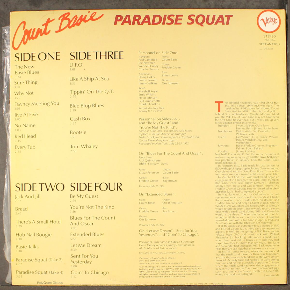 paradise squat by COUNT BASIE