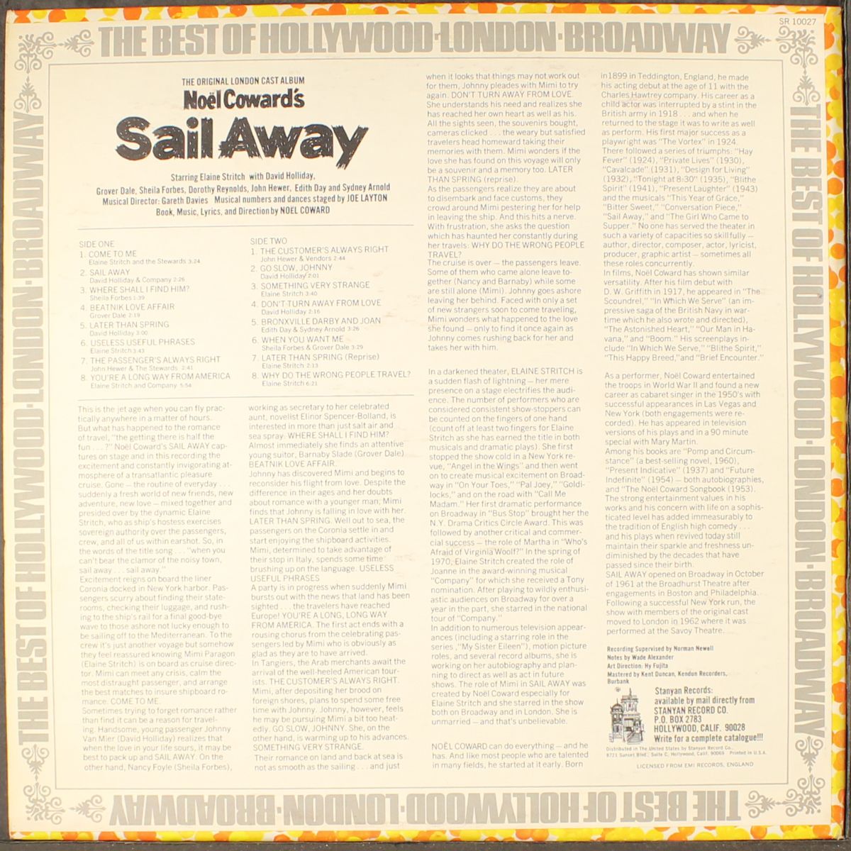 sail away by ORIGINAL LONDON CAST