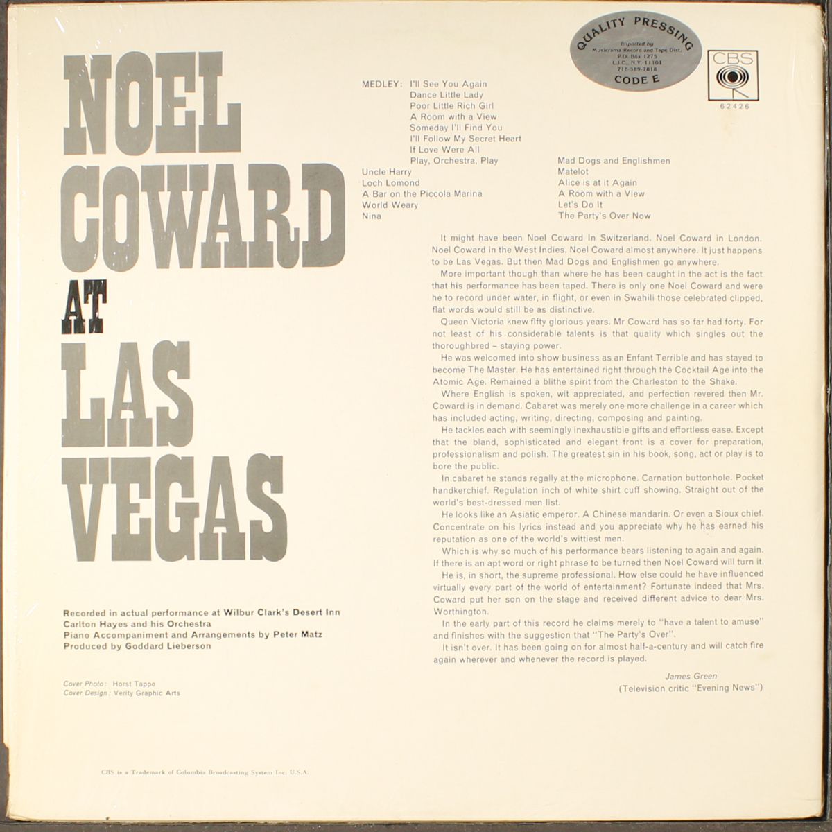 at las vegas by NOEL COWARD
