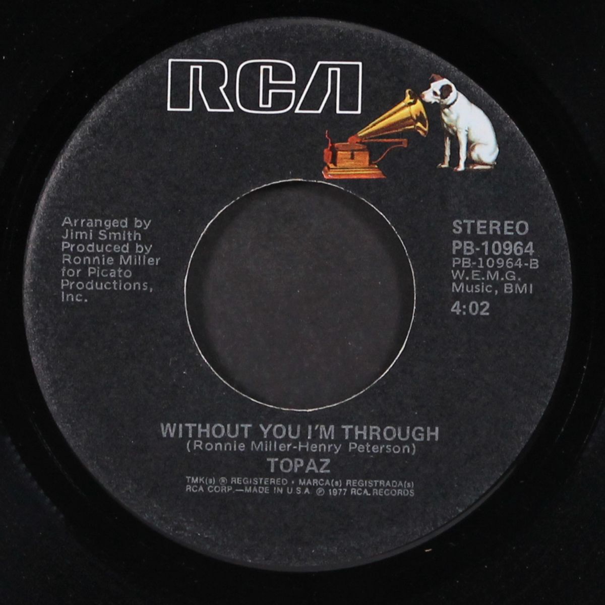 without you i'm through / pleasure man by TOPAZ