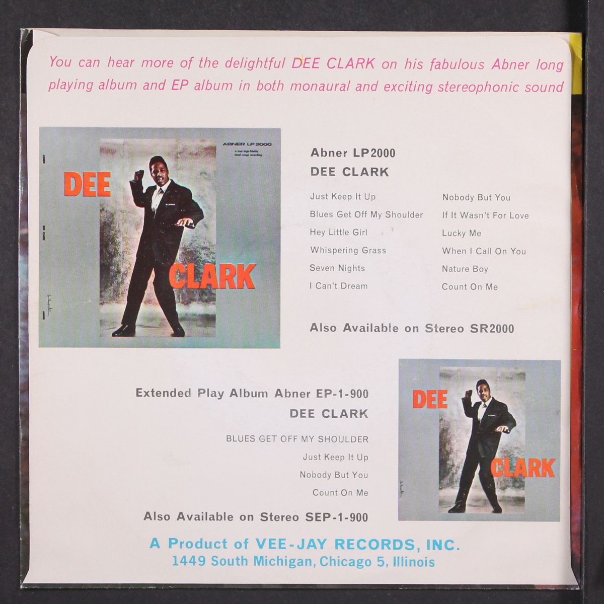 hey little girl / if it wasn't for love by DEE CLARK