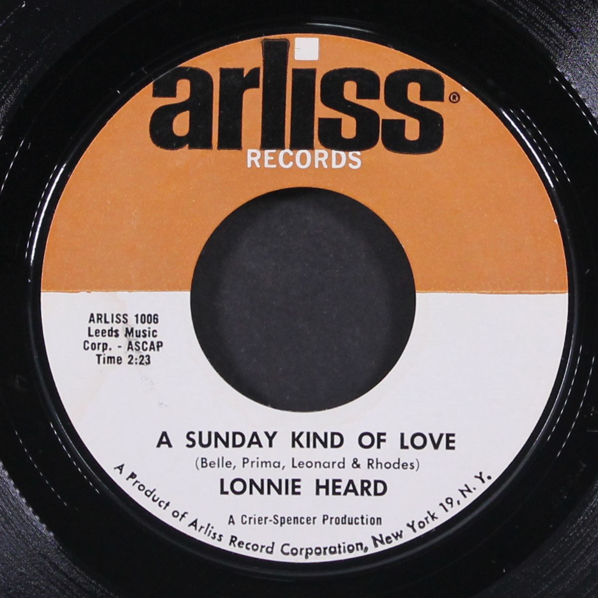 a sunday kind of love / romance in the dark by LONNIE HEARD & GROUP