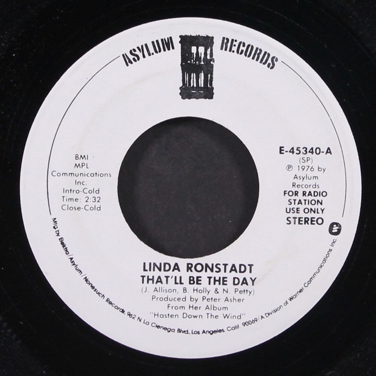 that'll be the day / mono by LINDA RONSTADT