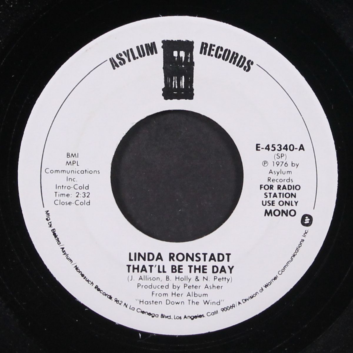 that'll be the day / mono by LINDA RONSTADT