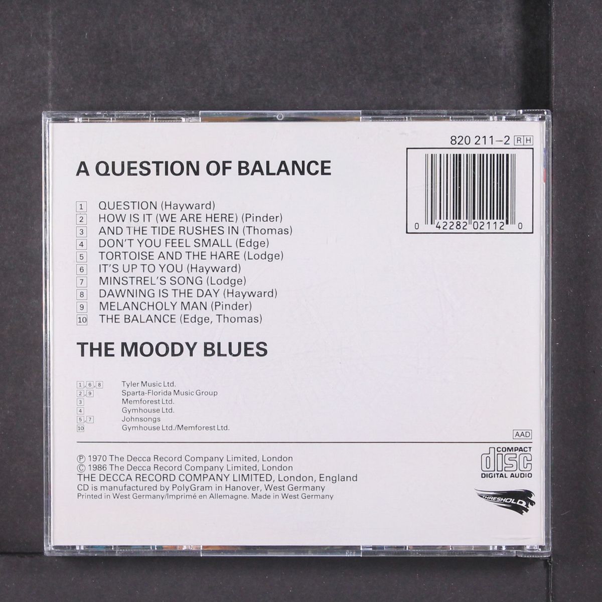 a question of balance by MOODY BLUES