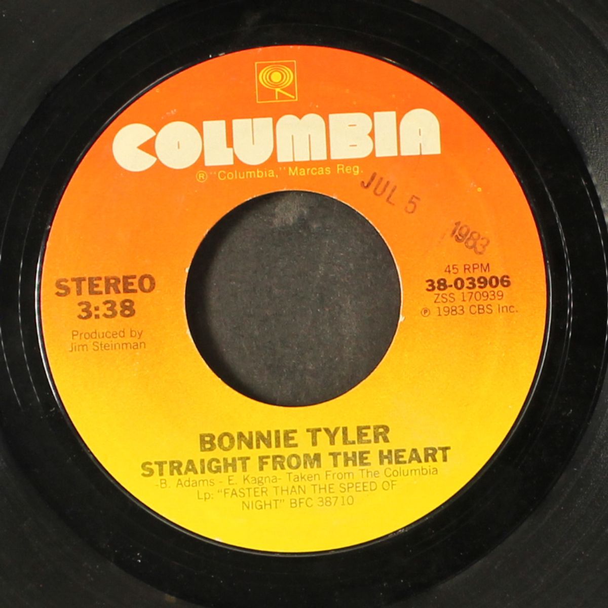 total eclipse of the heart / straight from the heart by BONNIE TYLER