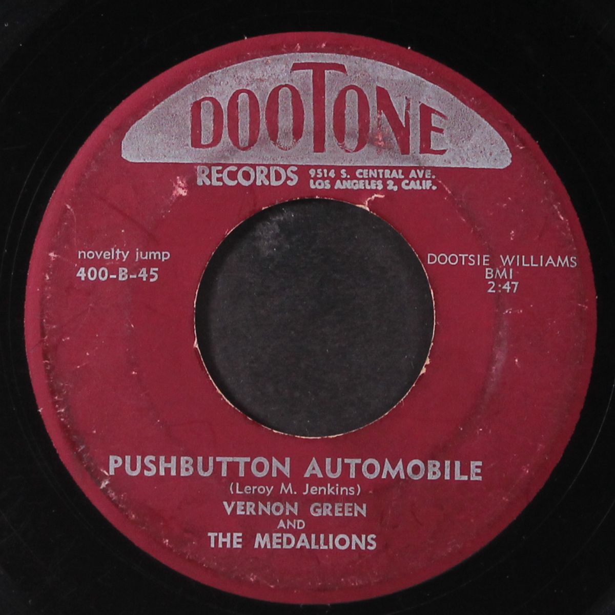 shedding tears for you / pushbutton automobile by VERNON GREEN & MEDALLIONS