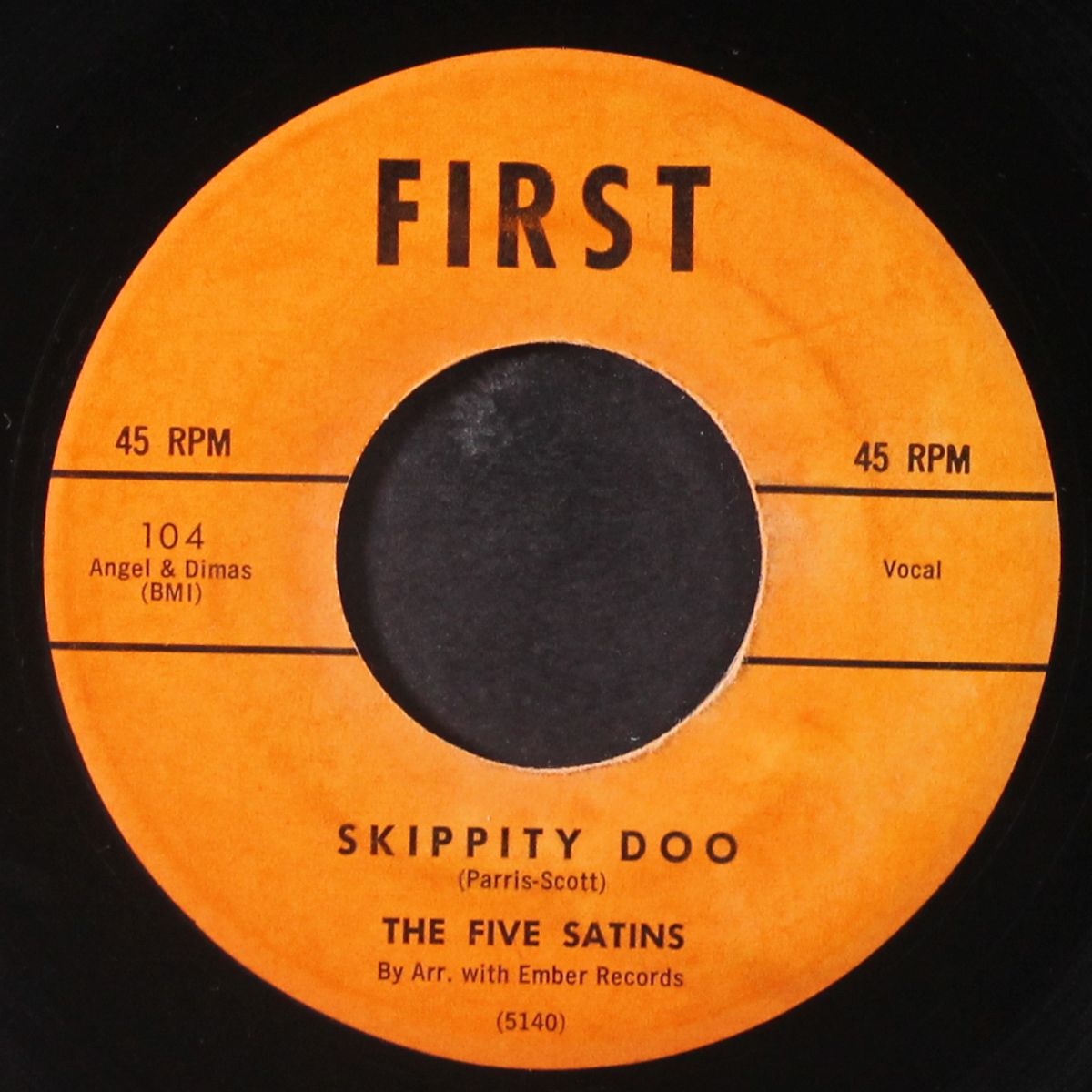 when your love comes along / skippity doo by FIVE SATINS