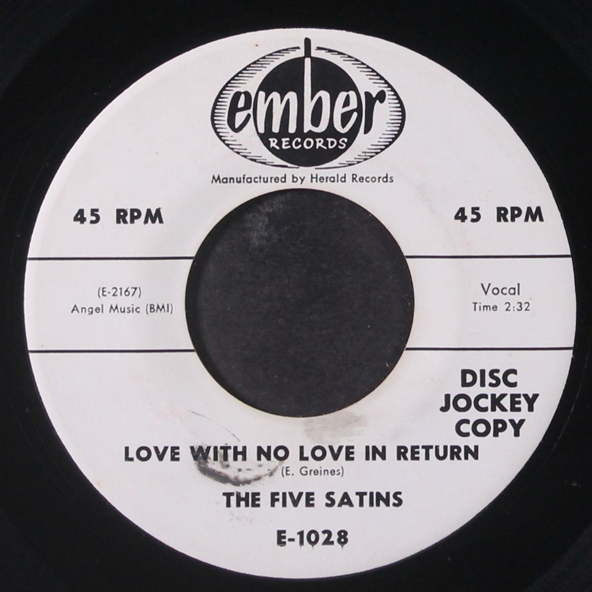 a million to one / love with no love in return by FIVE SATINS