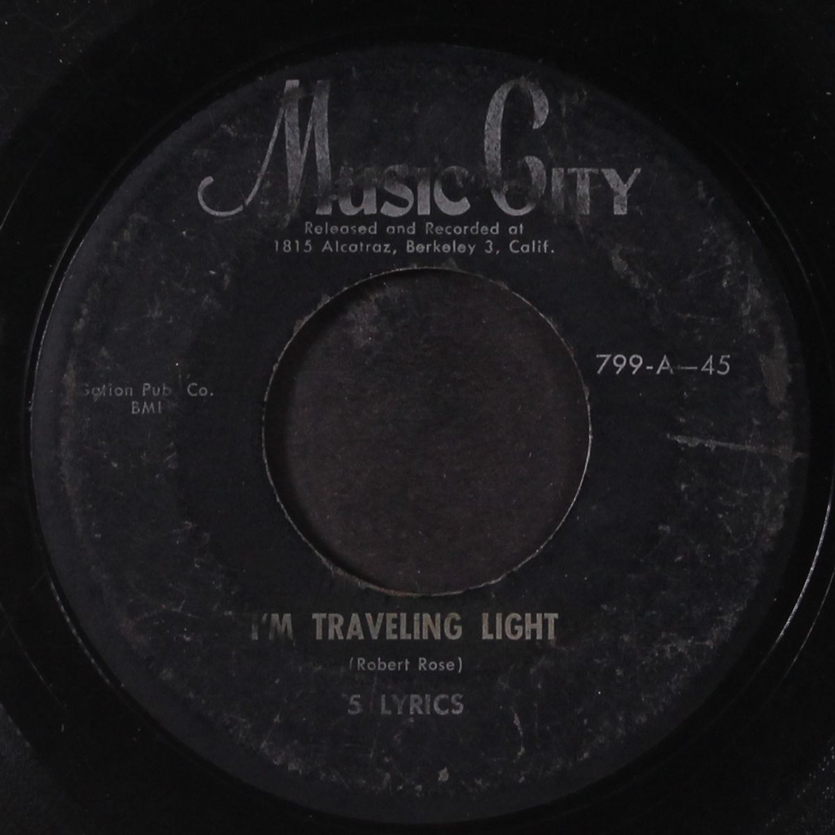 i'm traveling light / my honey sweet pea by FIVE LYRICS