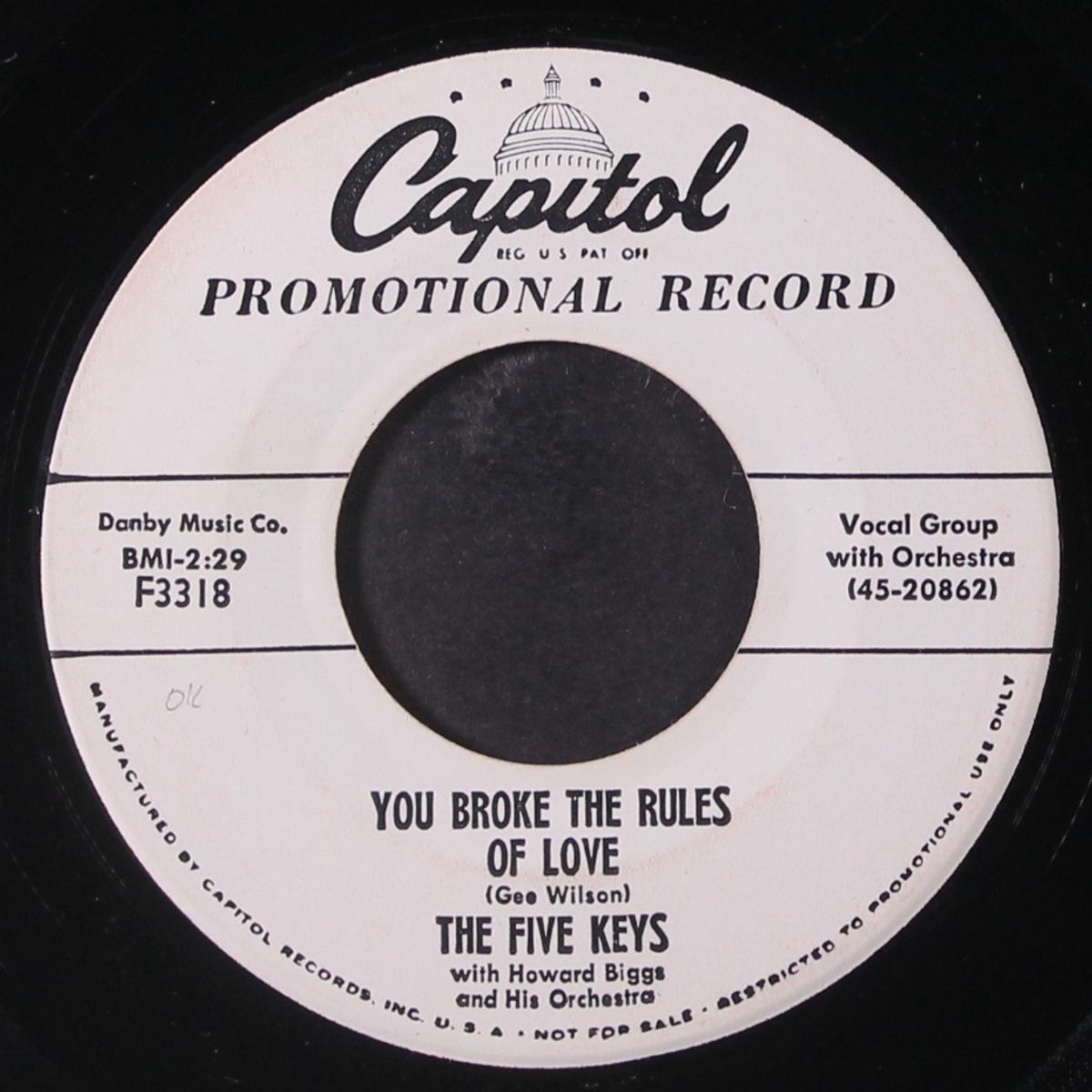 you broke the rules of love / what goes on by FIVE KEYS