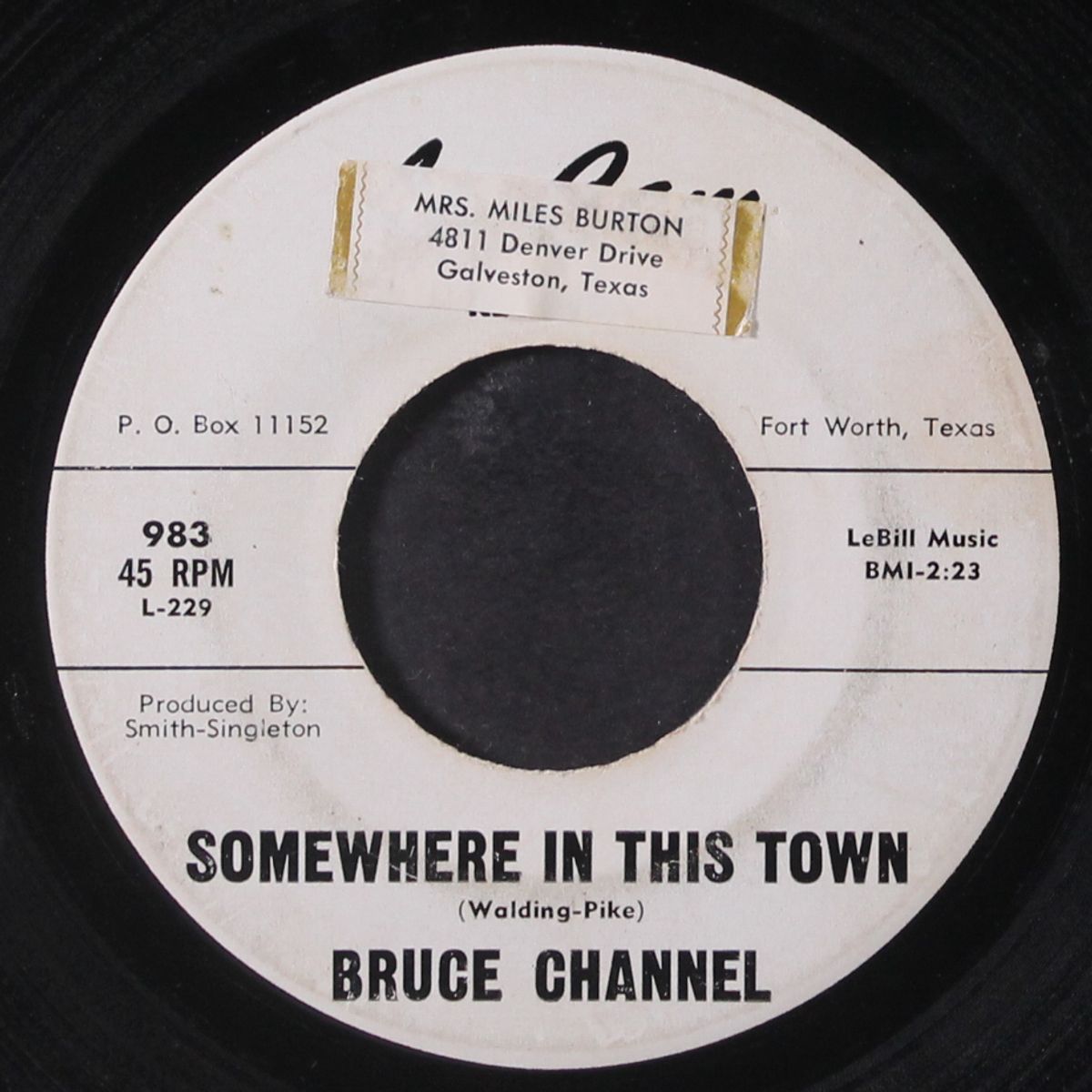 stand tough / somewhere in this town by BRUCE CHANNEL