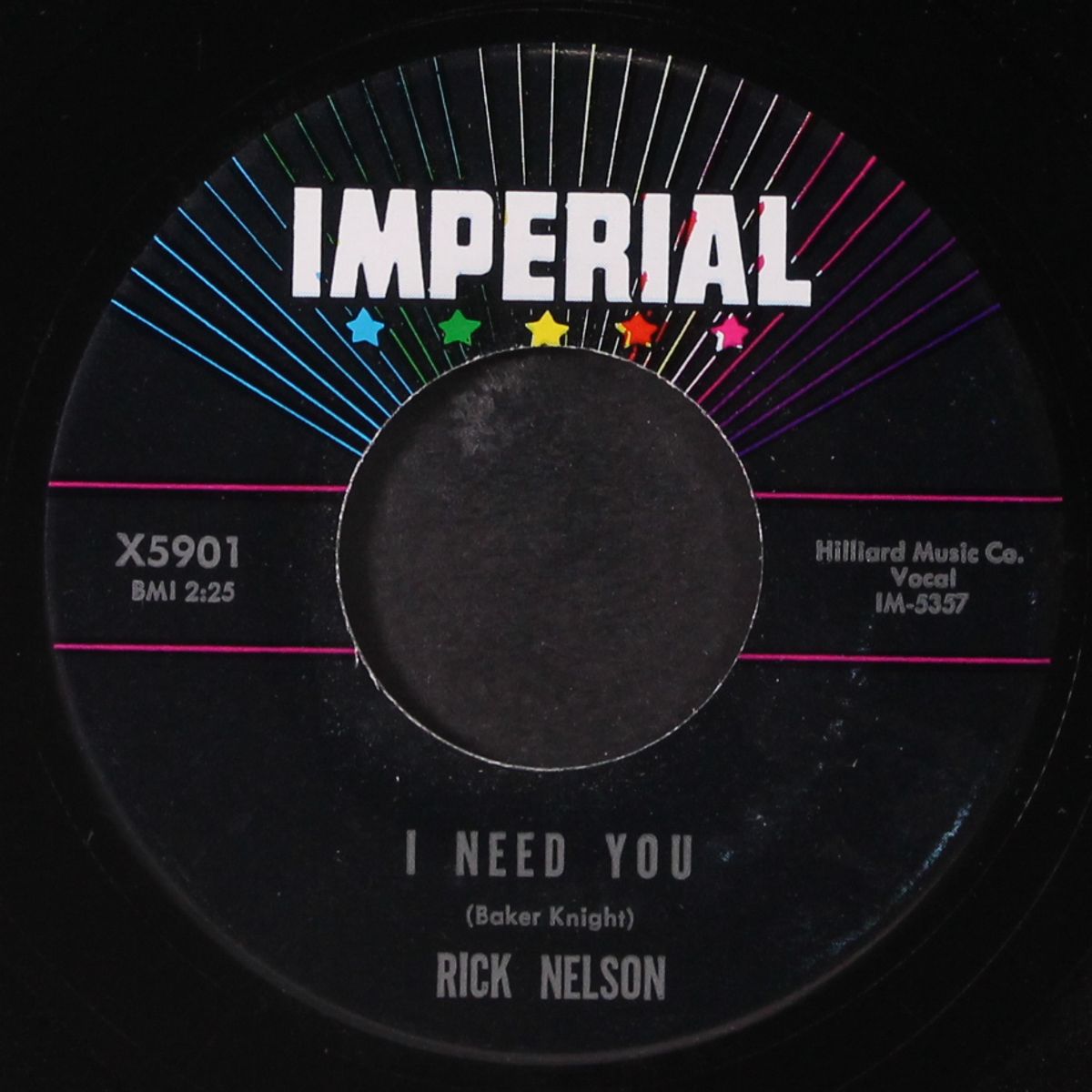 it's up to you / i need you by RICK NELSON