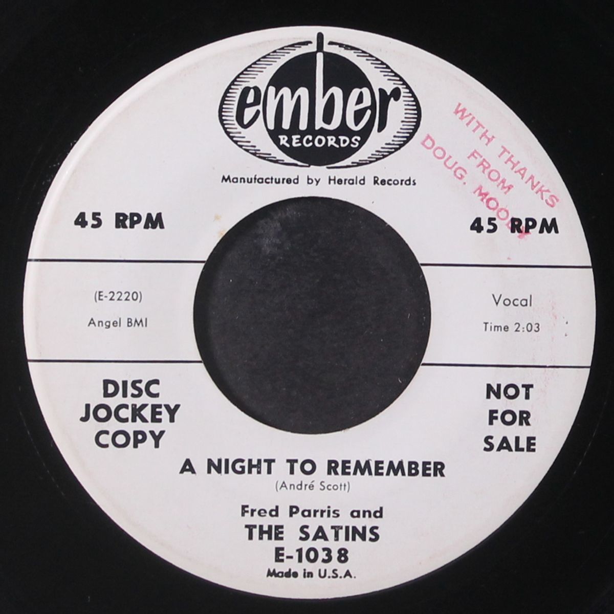 a night to remember / senorita lolita by FIVE SATINS