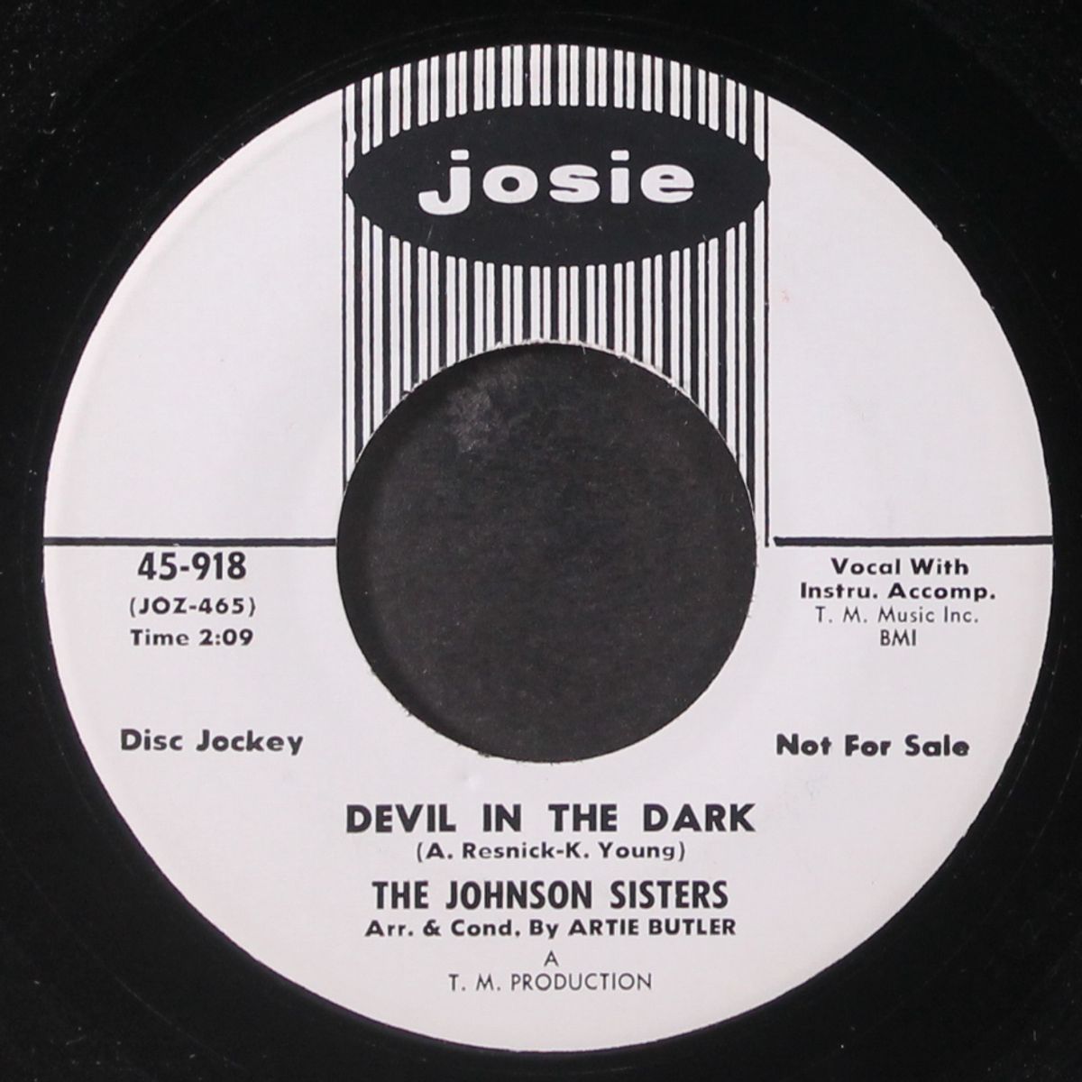 tough lookin' guy / devil in the dark by JOHNSON SISTERS