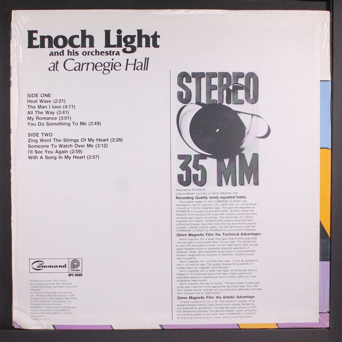 at carnegie hall by ENOCH LIGHT
