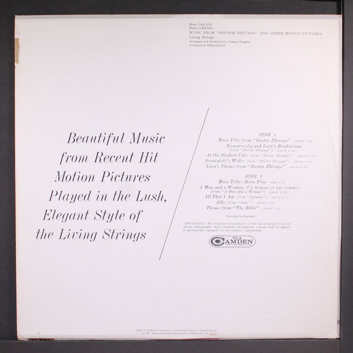 music from doctor zhivago by LIVING STRINGS