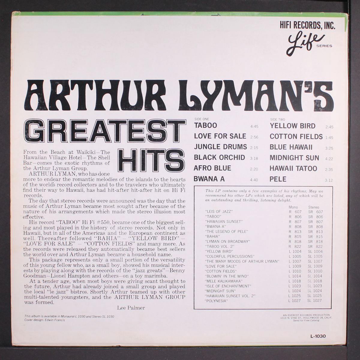 greatest hits by ARTHUR LYMAN